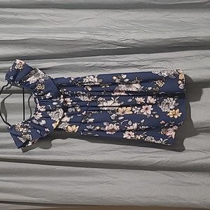 Blue floral dress